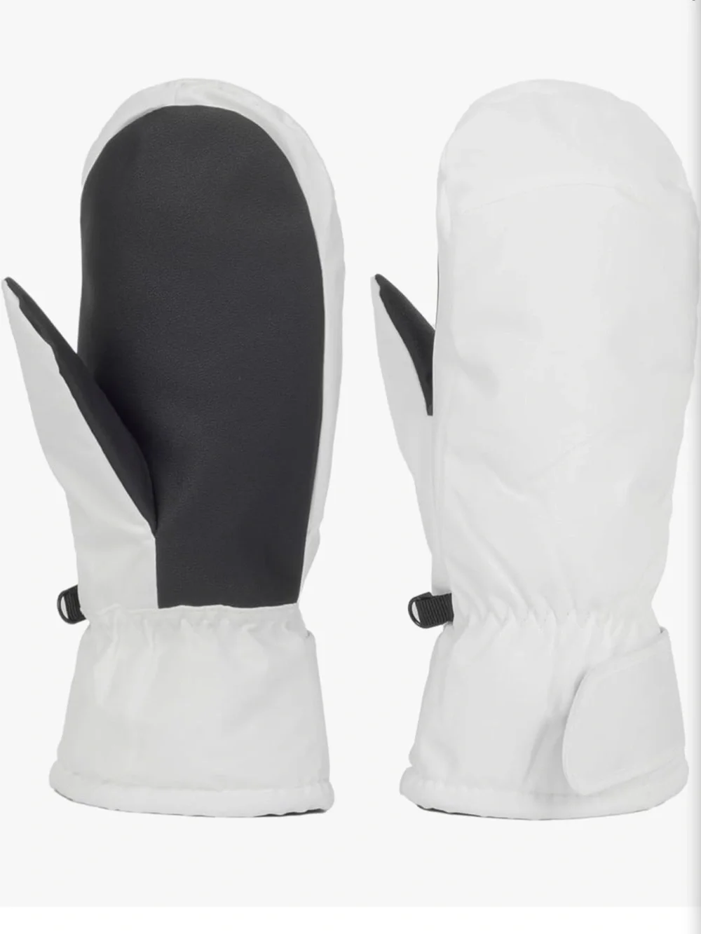 White Ski Mittens - Single Pair
